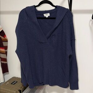 Aerie Deep Blue V-Neck Sweater